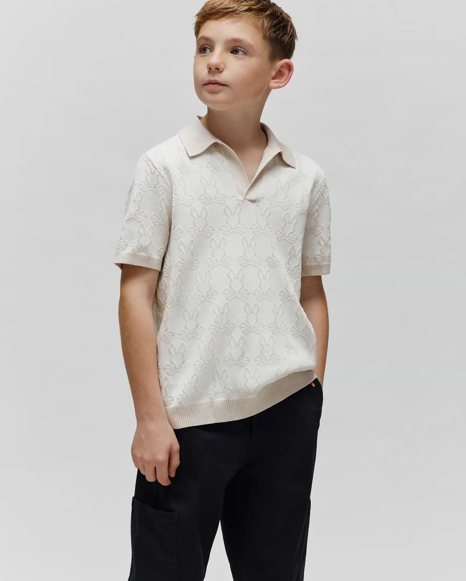 KIDS ELDEN KNIT JOHNNY COLLAR POLO view 1