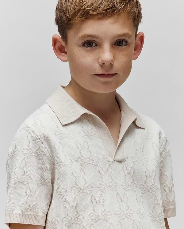 KIDS ELDEN KNIT JOHNNY COLLAR POLO view 2