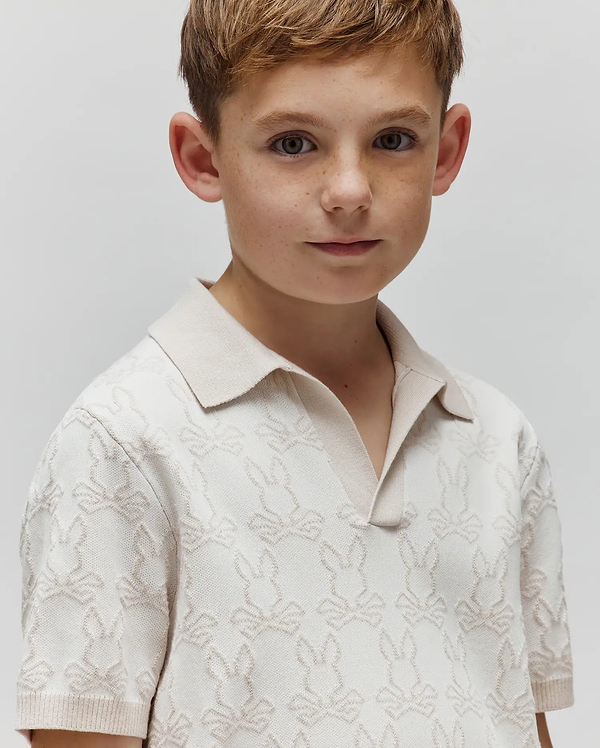 KIDS ELDEN KNIT JOHNNY COLLAR POLO view 2