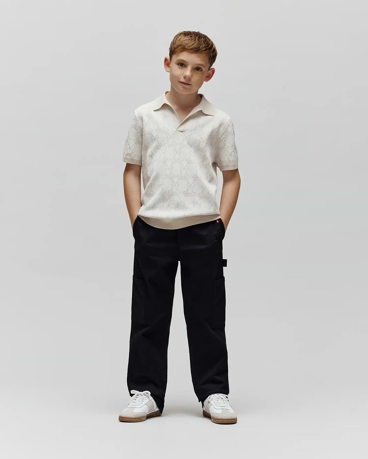 KIDS ELDEN KNIT JOHNNY COLLAR POLO view 4