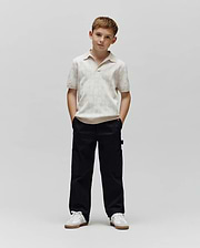 KIDS ELDEN KNIT JOHNNY COLLAR POLO view 4