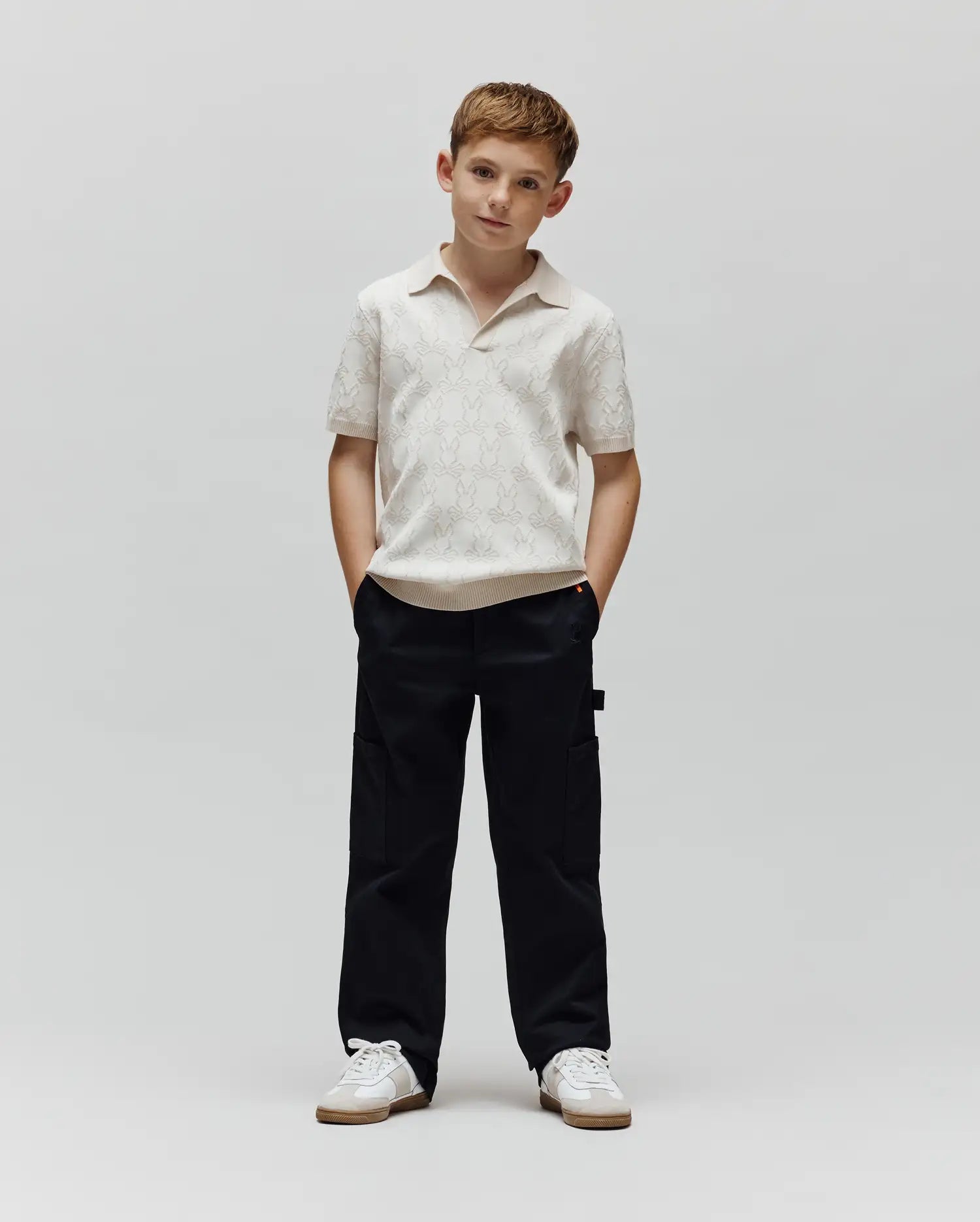 KIDS ELDEN KNIT JOHNNY COLLAR POLO view 4