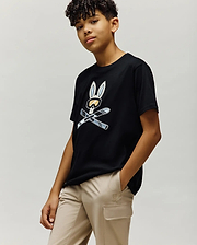 T-SHIRT INDIGO SKI BUNNY, ENFANT