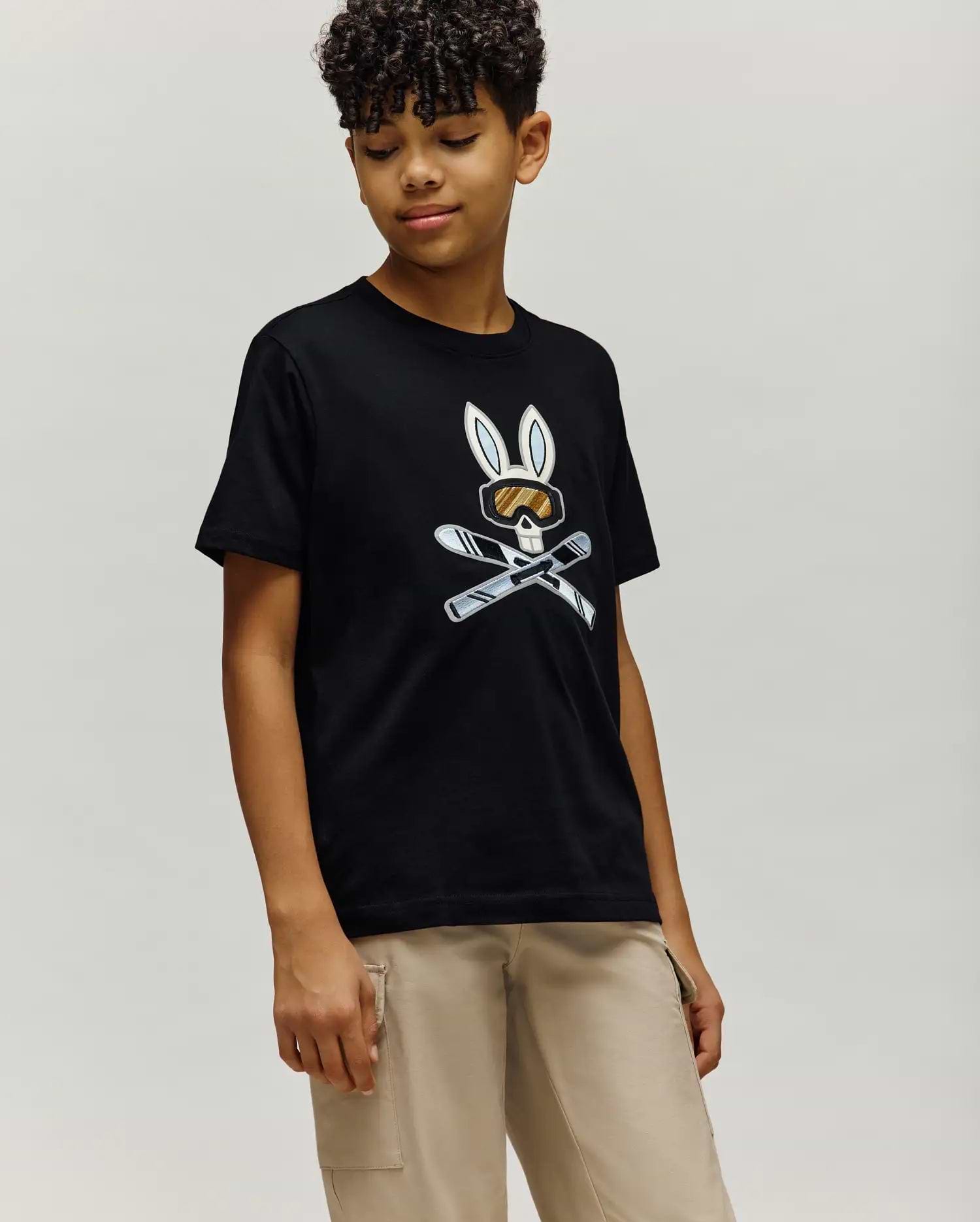 T-SHIRT INDIGO SKI BUNNY, ENFANT