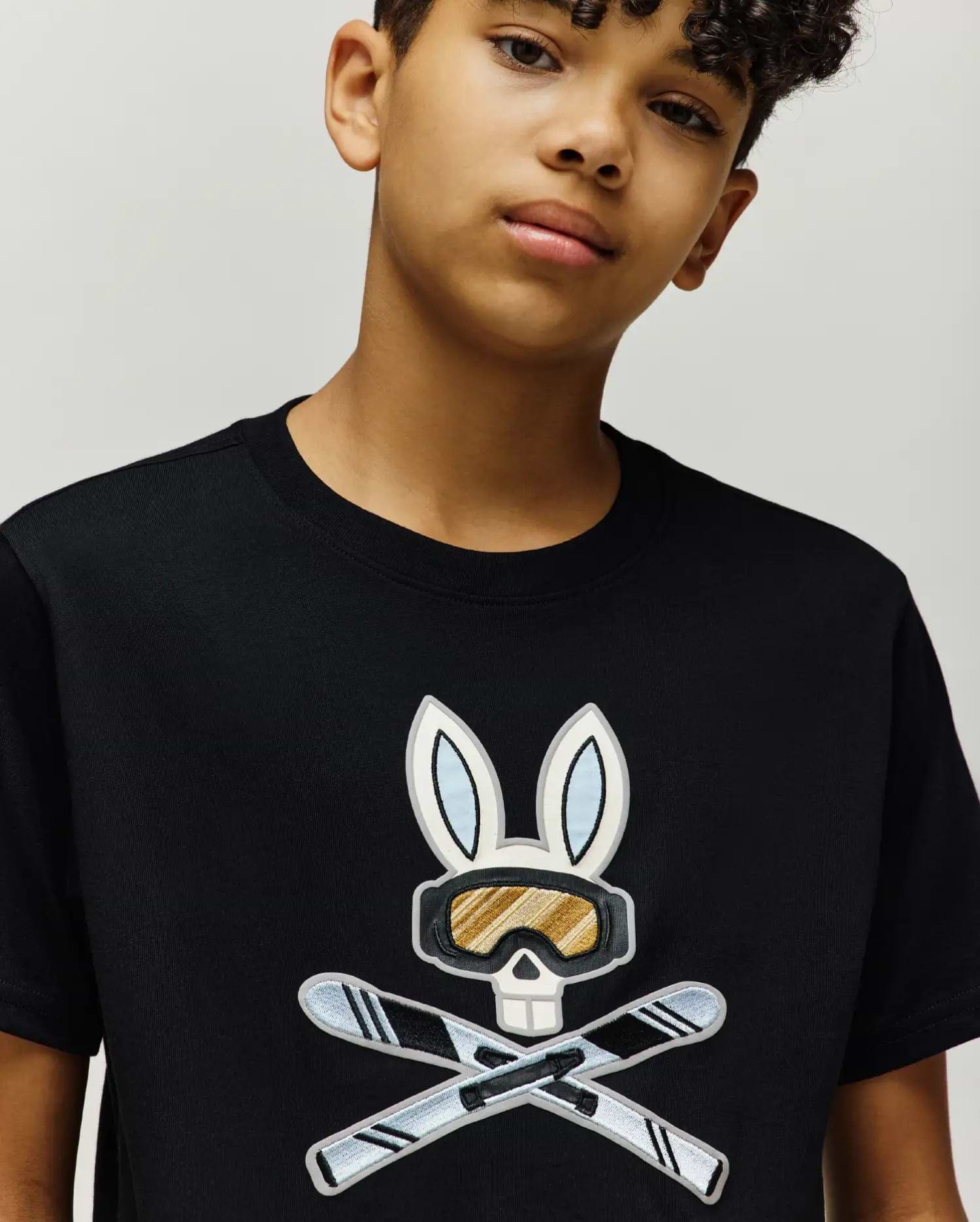 T-SHIRT INDIGO SKI BUNNY, ENFANT