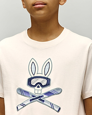 T-SHIRT INDIGO SKI BUNNY, ENFANT