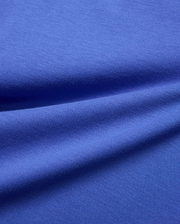 Vibrant blue jersey knit fabric swatch, smooth and subtly textured, for the Kids Sunny Chest Graphic Tee, designed for a comfortable, classic fit.