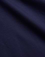 Psycho Bunny Kids Tanner Graphic Tee, crafted from premium deep navy blue jersey knit fabric, showcasing a fine vertical rib texture, smooth feel, and soft, natural drape.