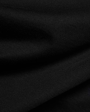 Psycho Bunny Kids Frank Back Graphic Tee in a rich black, soft jersey knit fabric with a subtle diagonal rib texture, featuring a bold back graphic.