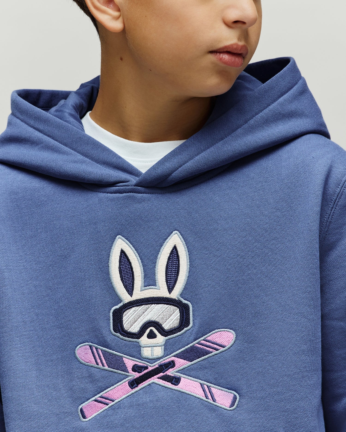KIDS INDIGO SKI BUNNY HOODIE - KT0500037