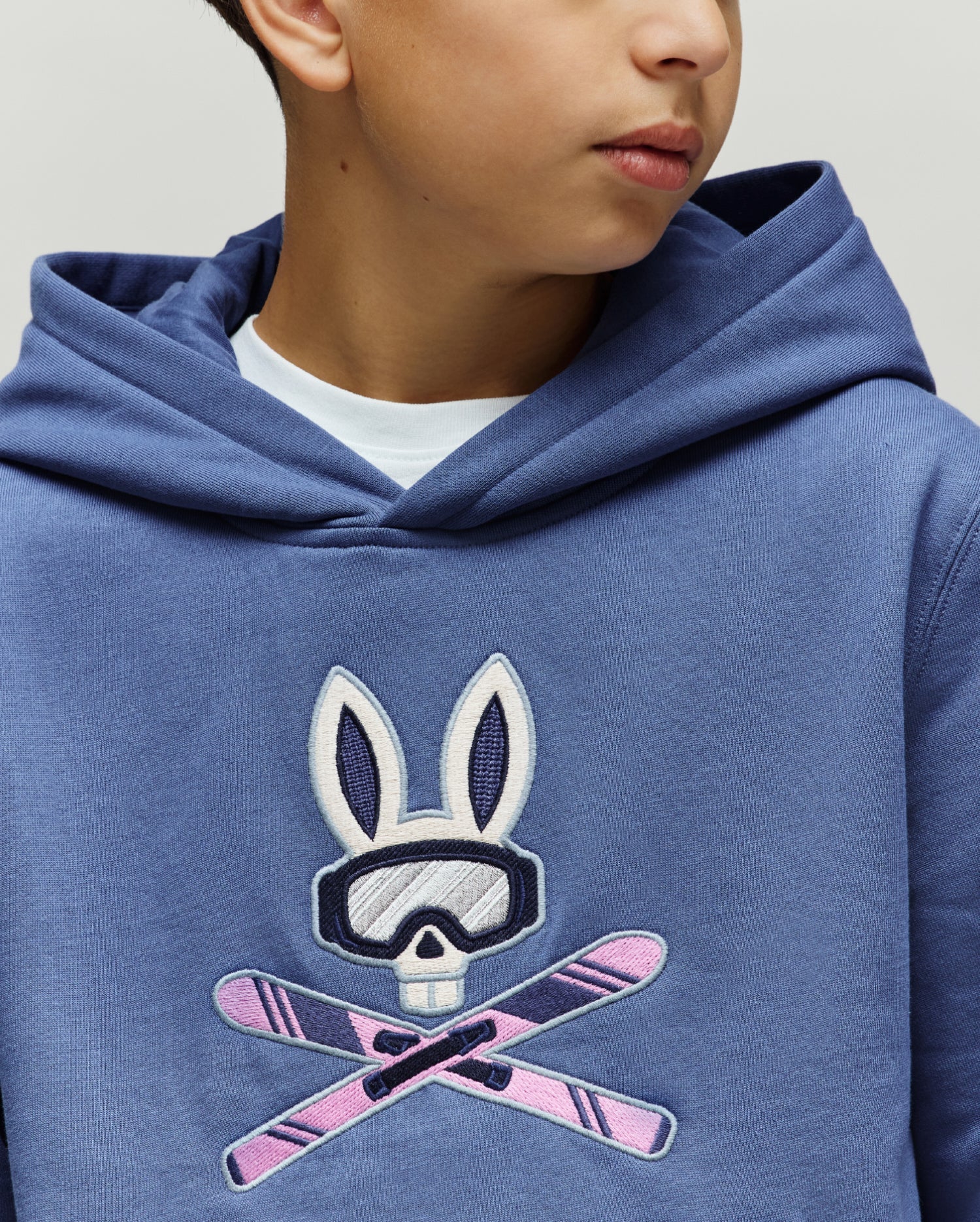KIDS INDIGO SKI BUNNY HOODIE - KT0500037