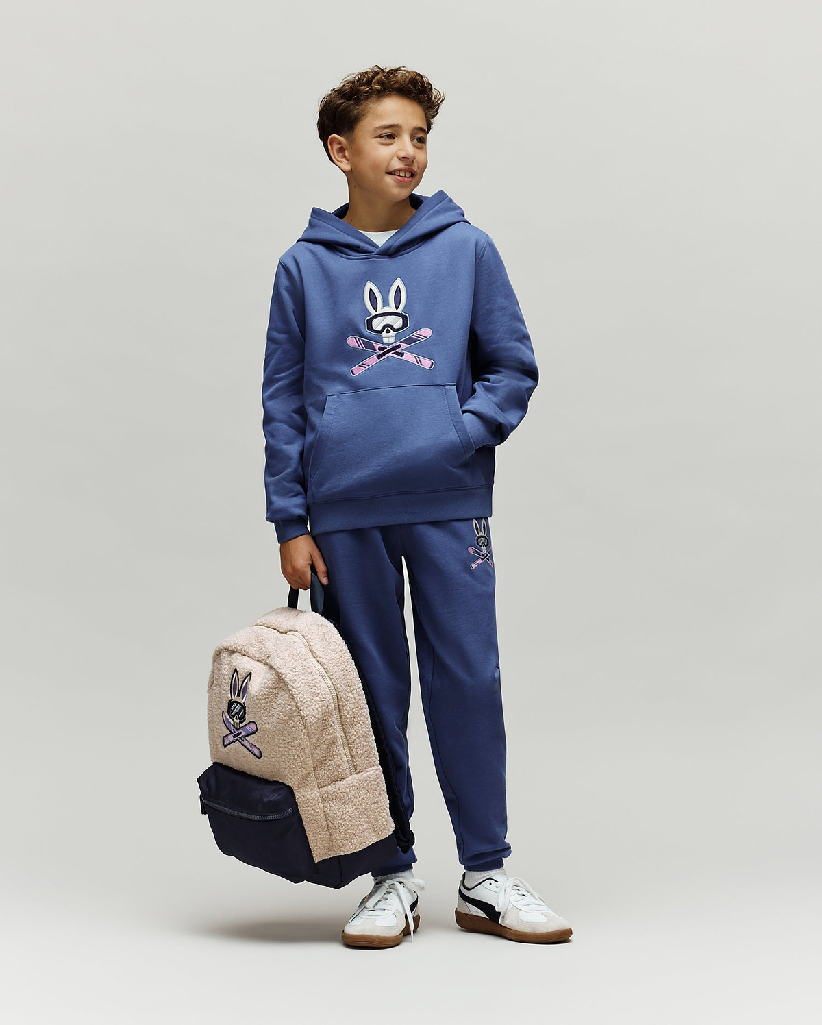 KIDS INDIGO SKI BUNNY HOODIE - KT0500037