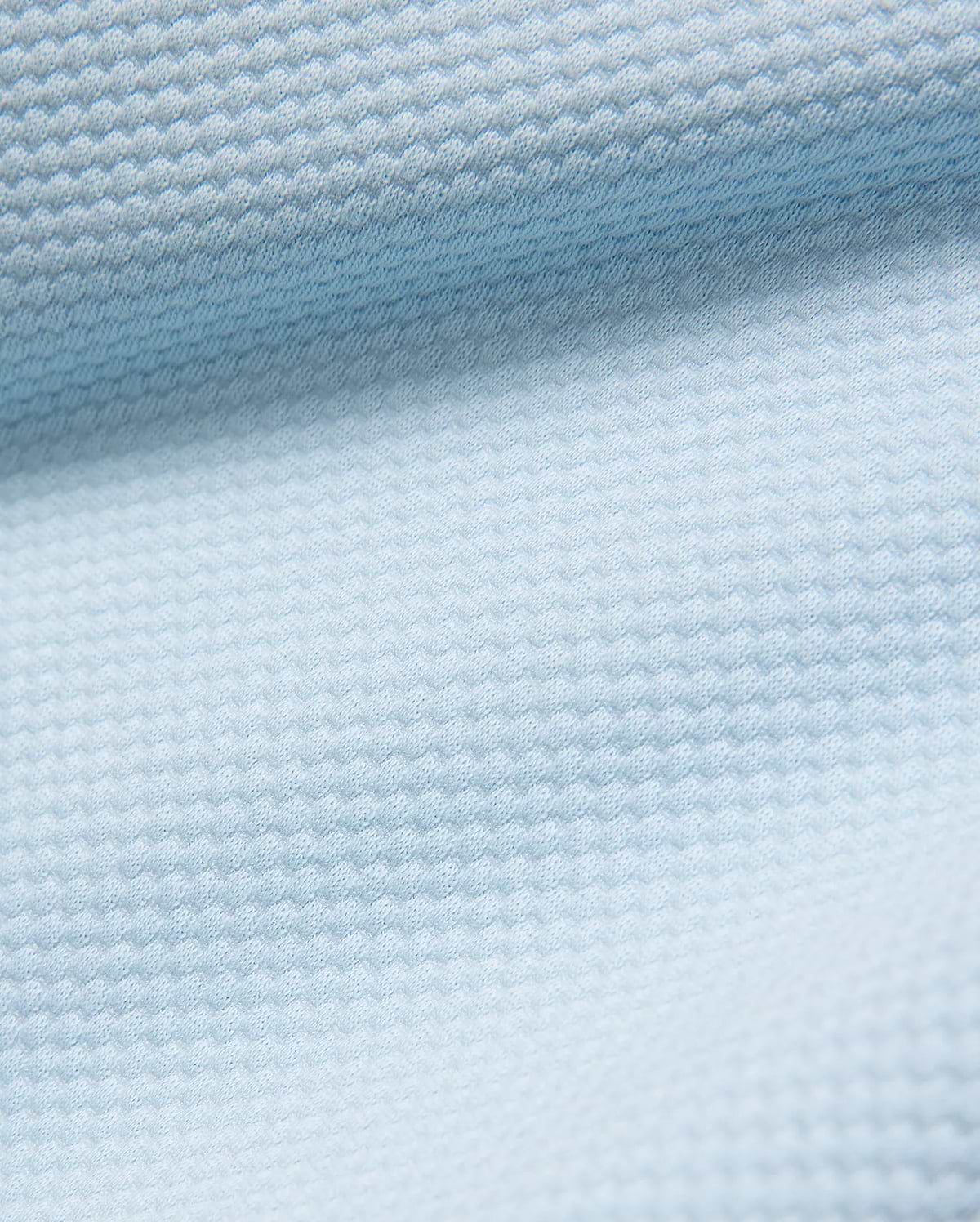 Kids Marc Textured Full Zip Hoodie in a soft light blue, featuring a distinct, all-over raised geometric knit texture, characteristic of premium Psycho Bunny streetwear.