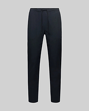 The MENS BEN TECH JOGGER PULL ON - MB0600013 by Psycho Bunny, made from polyester spandex fabric with an elastic waistband, drawstring, and side pockets, is shown against a plain light grey background.