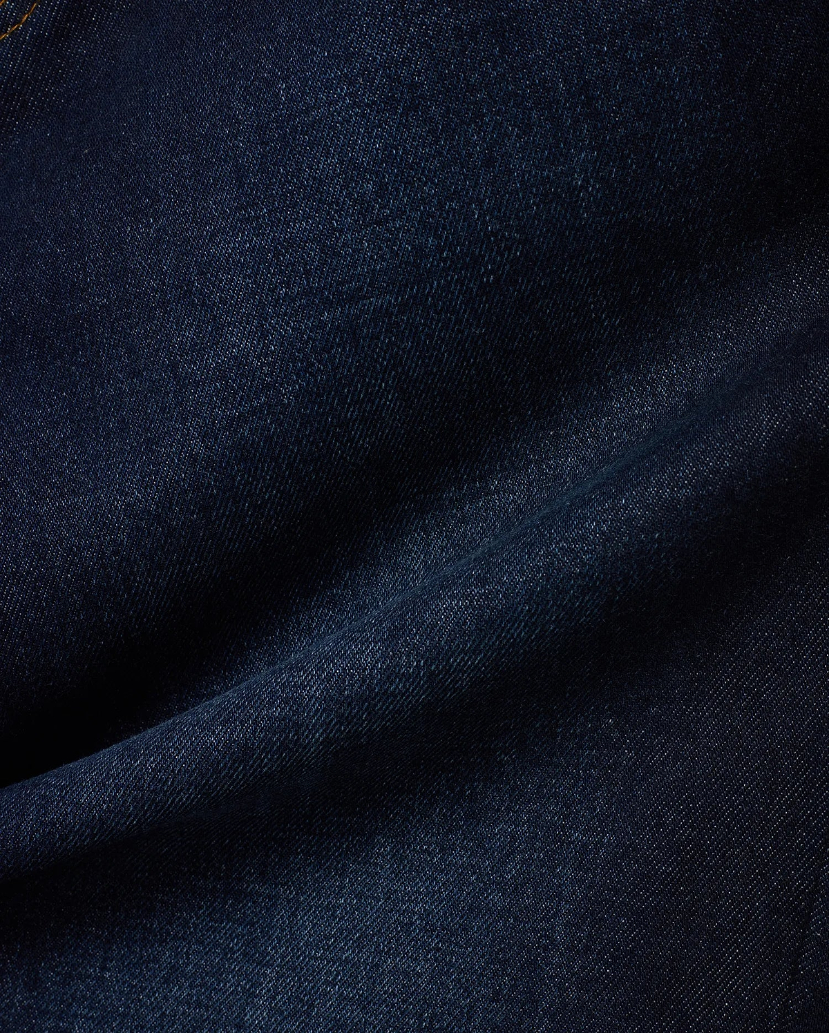 Premium dark indigo blue Men's Beck Oversized Denim Pants, featuring a rich, durable denim twill weave with visible texture and soft, natural folds. (6)
