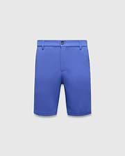Psycho Bunny Mens Shiro Twill Short, vibrant royal blue, classic fit twill fabric, featuring a flat front, belt loops, and a dark branded button closure. (5)
