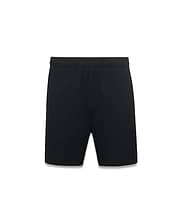 Black Mens Arlen Seersucker Short, a comfortable, relaxed fit short crafted from premium black seersucker fabric with a subtle puckered texture, featuring an elastic waistband.