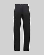 The Psycho Bunny MENS NASH CARGO SWEATPANT (MB0800010) offers sweatpant comfort with practical cargo pockets and a drawstring waistband, shown here against a plain light gray background.
