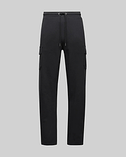 The Psycho Bunny MENS NASH CARGO SWEATPANT (MB0800010) offers sweatpant comfort with practical cargo pockets and a drawstring waistband, shown here against a plain light gray background.