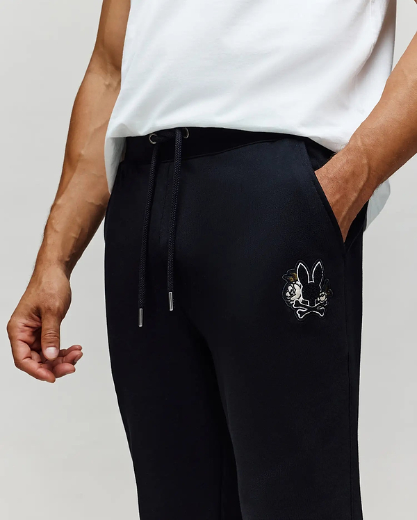 PANTALON EN MOLLETON AUGUSTE, AVEC ÉCUSSON FLORAL  vue 2