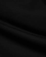 Black Mens Terrence Brushed Fleece Sweatpant fabric, showcasing the soft, luxurious texture of premium brushed fleece material with subtle, comfortable folds, ideal for refined streetwear.