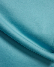 Mens Terrence Brushed Fleece Jogger in vibrant aqua blue, showcasing the soft, textured brushed fleece fabric with subtle diagonal knit detail. (6)