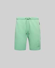 Mens Barry Short, mint green relaxed fit jersey shorts with a drawstring waist, side pockets, and a tonal embroidered Psycho Bunny skull logo on the right thigh. (6)