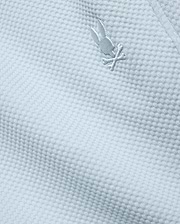 Mens Marc Textured Short in light blue, featuring a premium textured knit fabric and a small, iconic tone-on-tone embroidered Psycho Bunny skull logo.