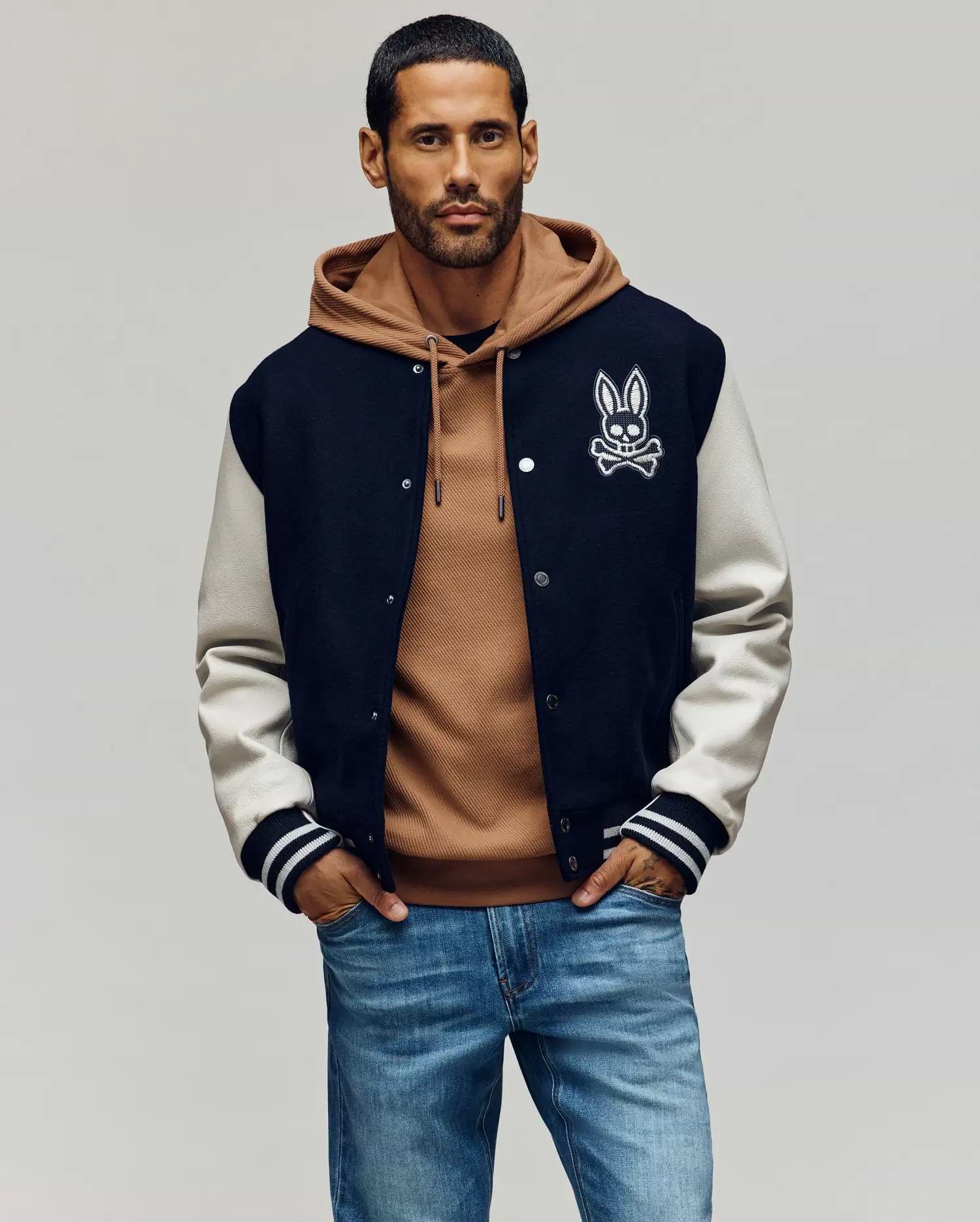 MENS JACOB LEATHER BOMBER - MO1100016