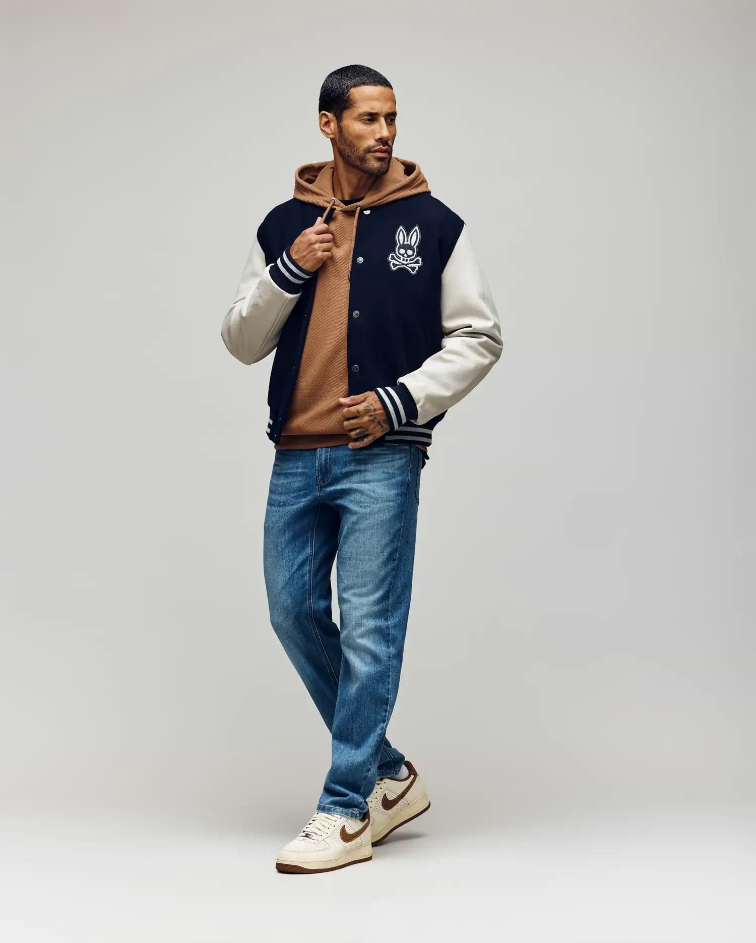 MENS JACOB LEATHER BOMBER - MO1100016