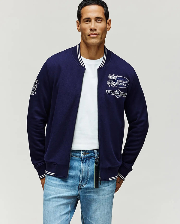 MENS DESMOND PIQUE KNIT BOMBER view 1