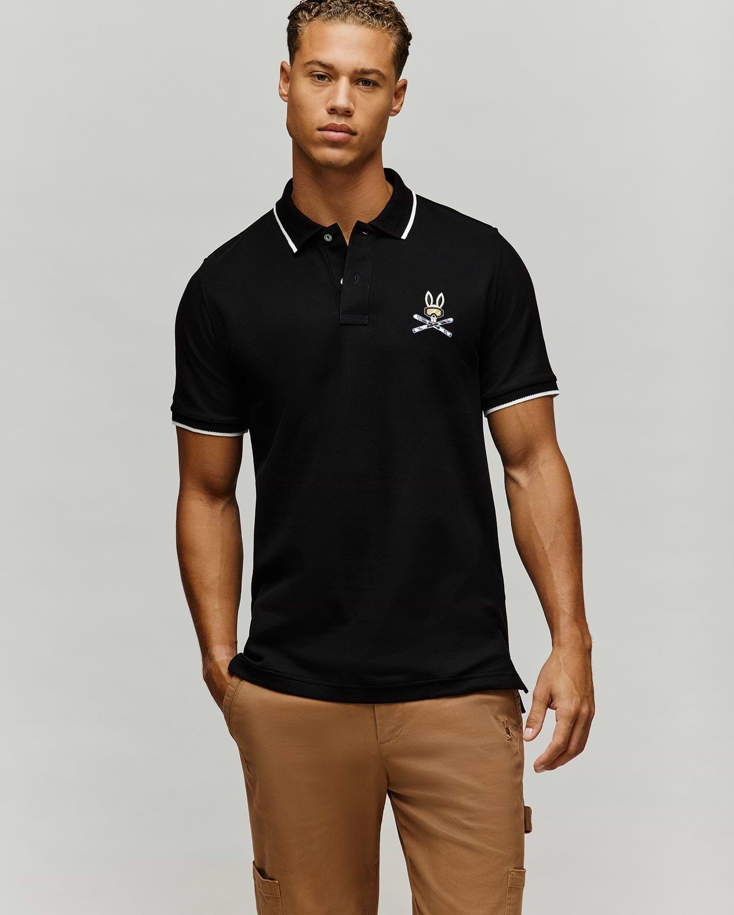POLO EN PIQUÉ INDIGO SKI BUNNY vue 1