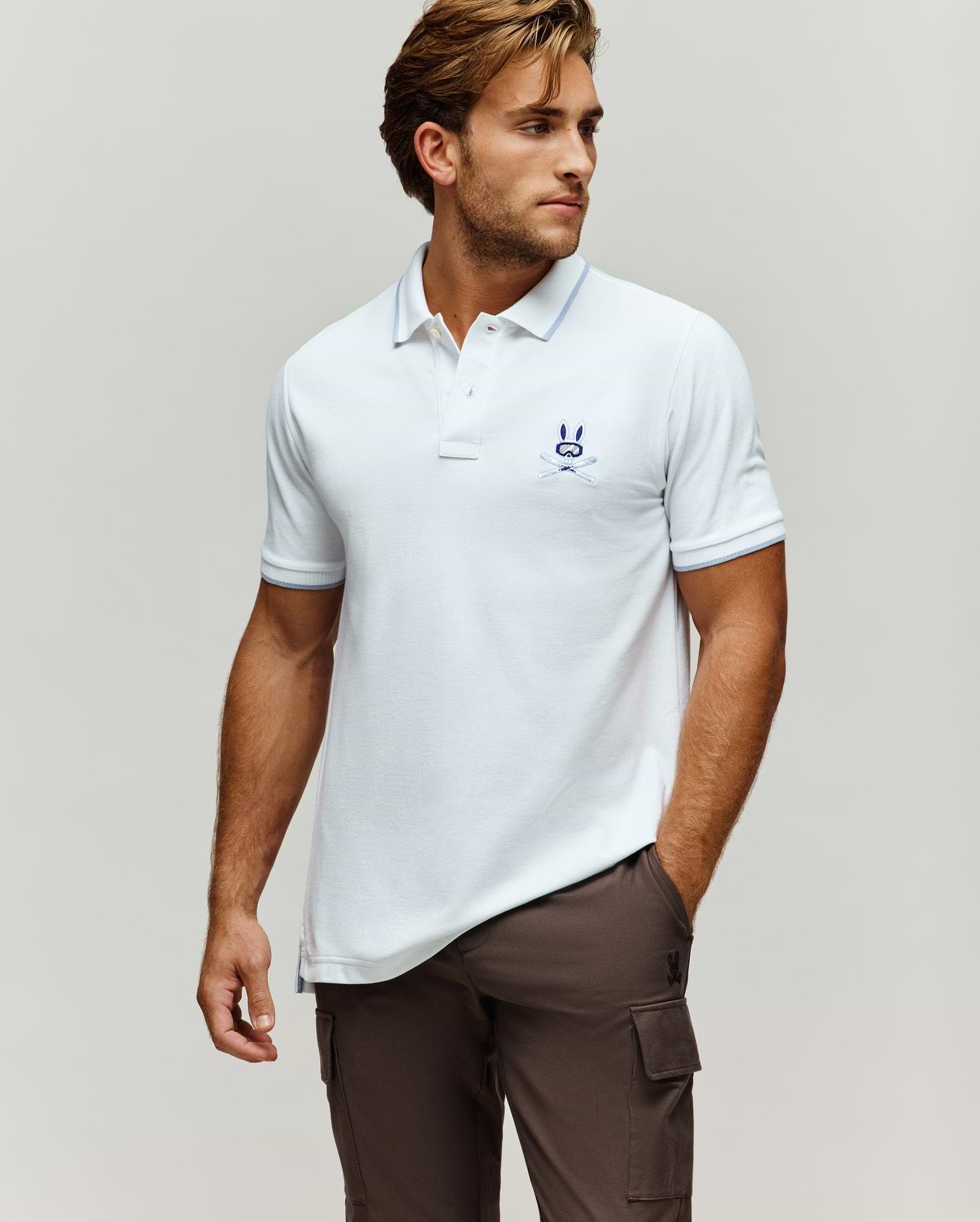 POLO EN PIQUÉ INDIGO SKI BUNNY vue 2