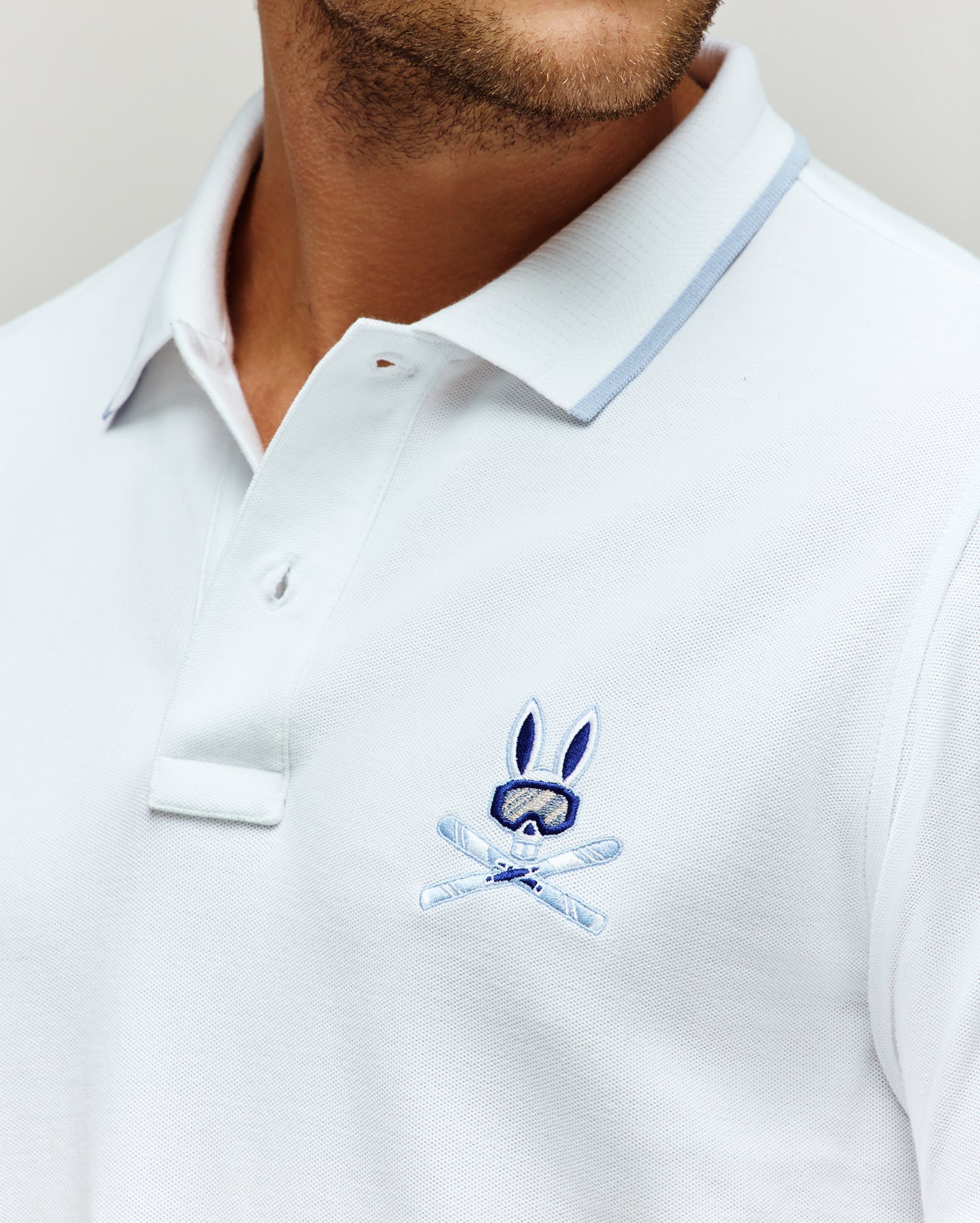 POLO EN PIQUÉ INDIGO SKI BUNNY vue 4