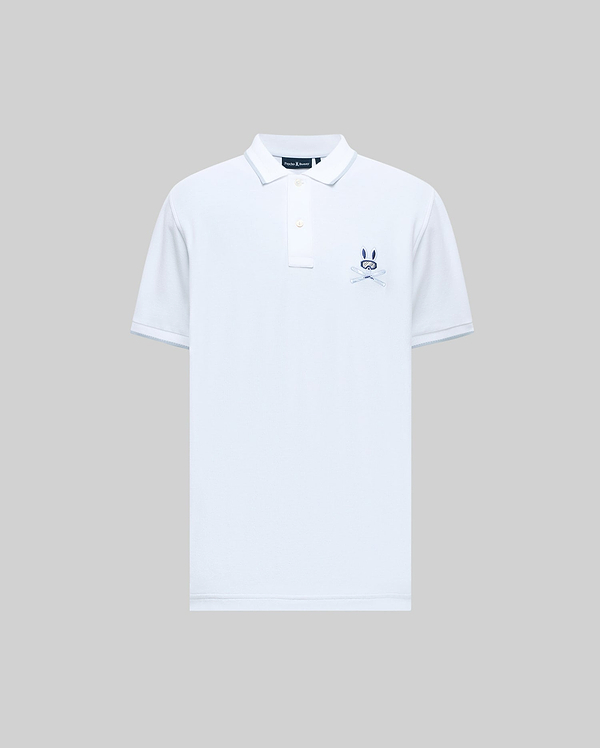 MENS INDIGO BUNNY PIQUE POLO view 1