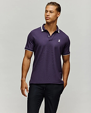 POLO EN PIQUÉ INDIGO, COL TEXTURÉ (3)