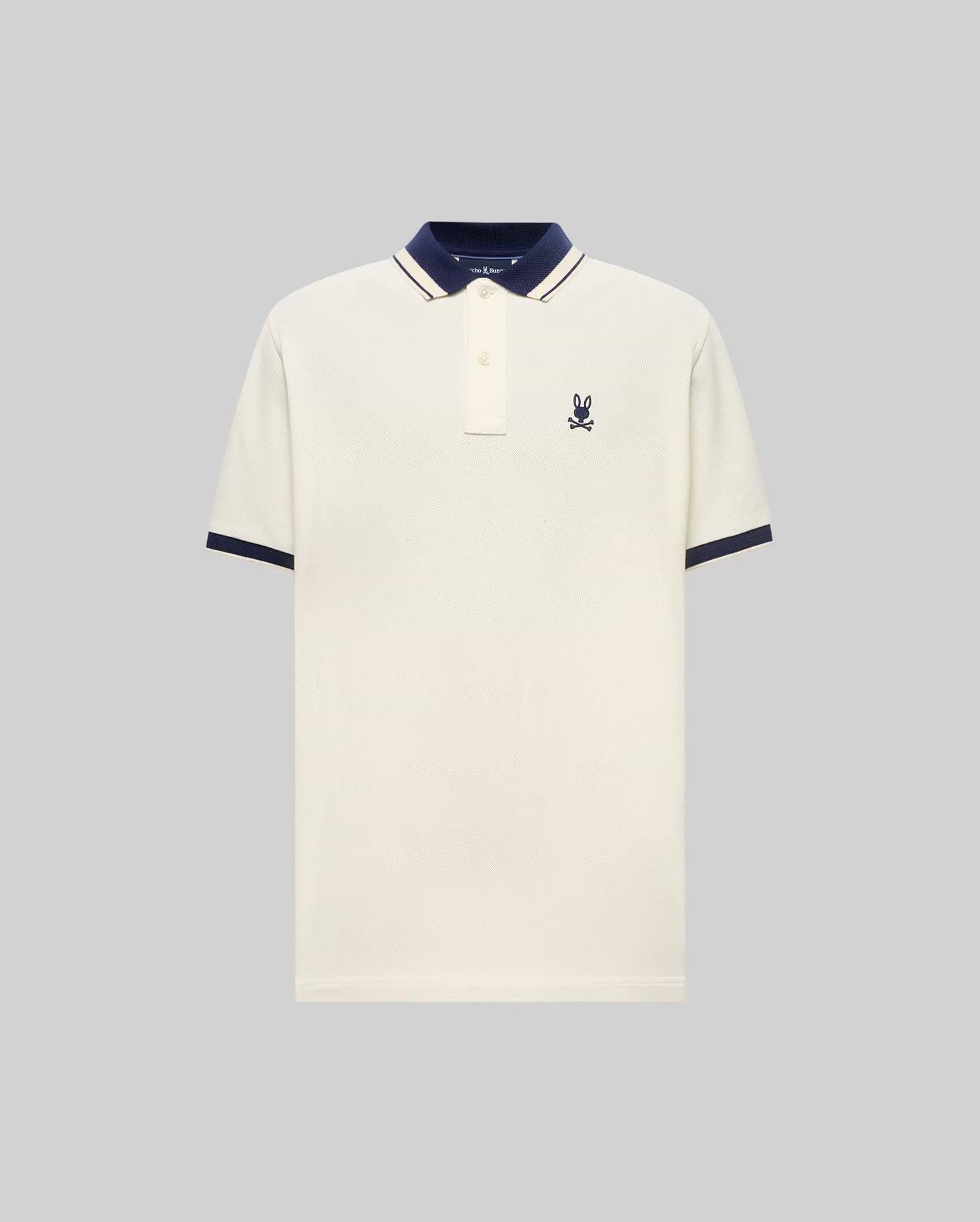POLO EN PIQUÉ INDIGO, COL TEXTURÉ (5)