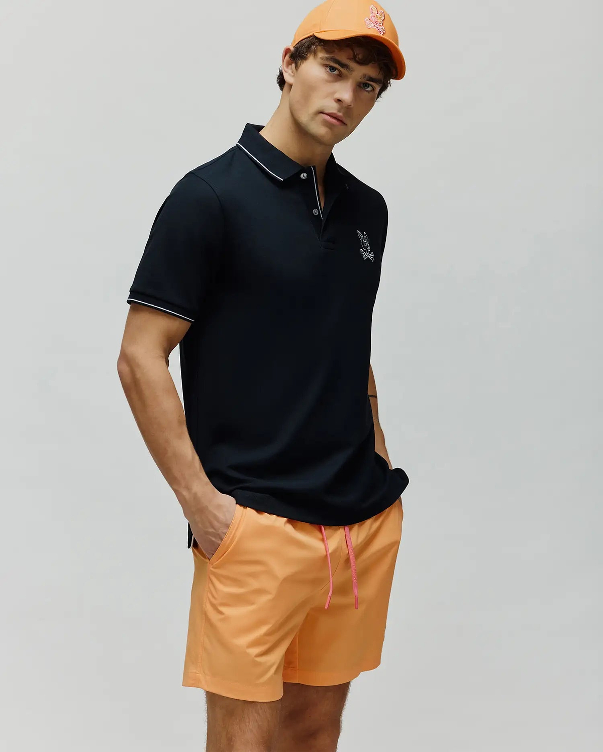 Men's Olivier Pique Polo in Black | Psycho Bunny