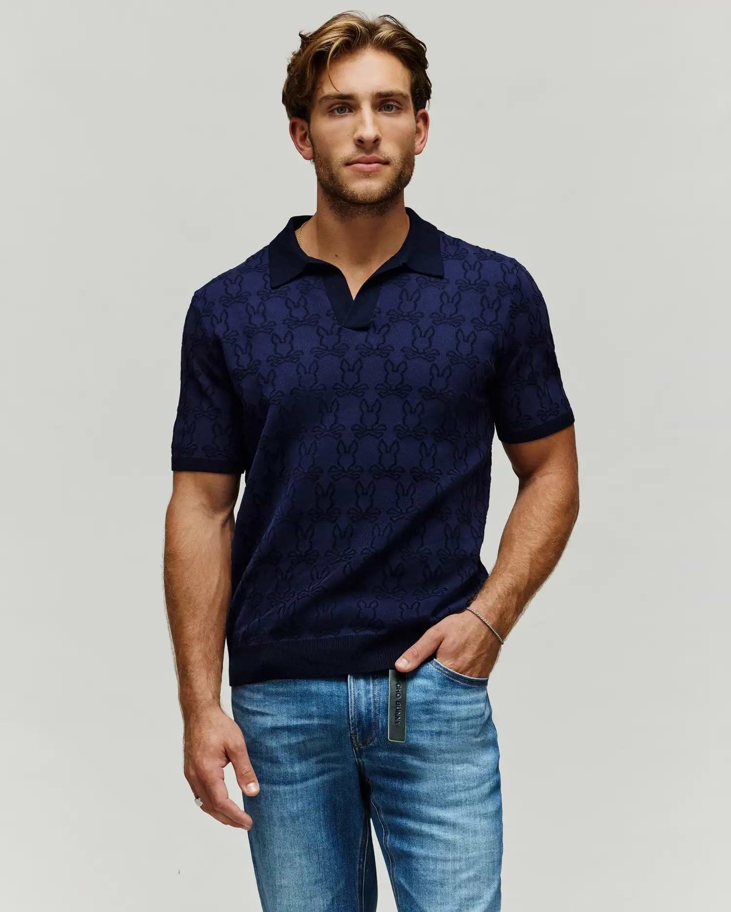 POLO EN TRICOT ELDEN, COL JOHNNY