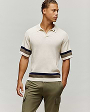 MENS LOCHLAN RELAXED JOHNNY COLLAR POLO view 3