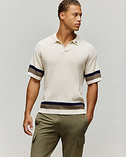 MENS LOCHLAN RELAXED JOHNNY COLLAR POLO view 3