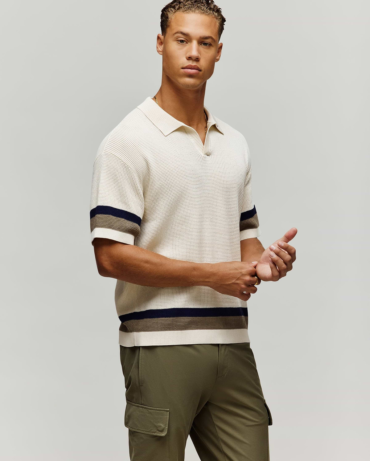 MENS LOCHLAN RELAXED JOHNNY COLLAR POLO view 1