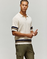MENS LOCHLAN RELAXED JOHNNY COLLAR POLO view 1