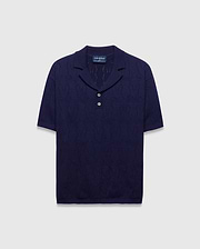 MENS HAROLD POINTELLE ALL OVER BUNNY KNIT POLO - MT0100168