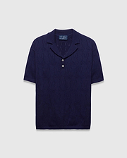 MENS HAROLD POINTELLE ALL OVER BUNNY KNIT POLO - MT0100168