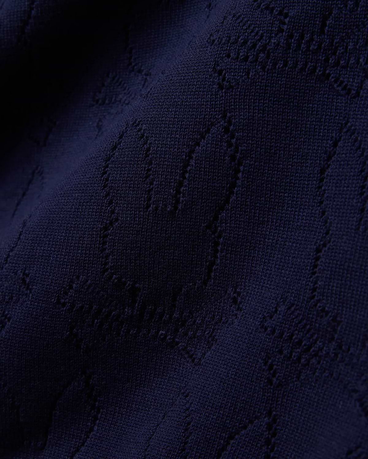 MENS HAROLD POINTELLE ALL OVER BUNNY KNIT POLO - MT0100168