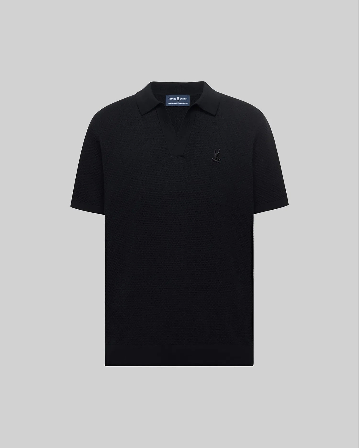 Men's Devon Knit Polo in Black | Psycho Bunny