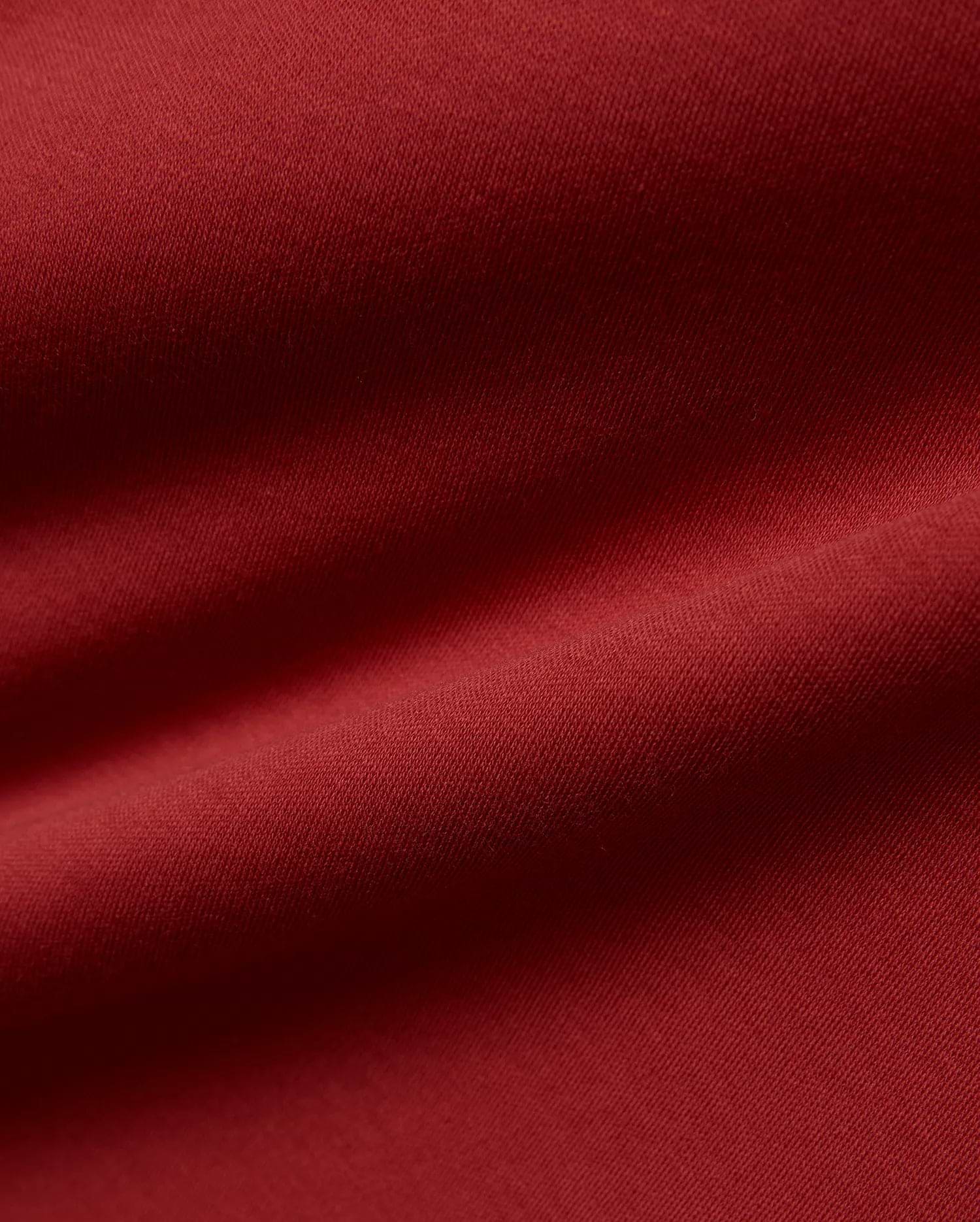 Psycho Bunny Men's Nasser Johnny Collar Polo in a vibrant, deep crimson red, crafted from premium, soft-touch jersey knit fabric, embodying refined streetwear style. (6)