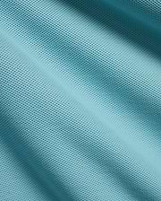 Men's Klaus Pique Polo in a serene aqua blue, highlighting the refined, breathable pique fabric texture with gentle folds and shadows, perfect for premium menswear. (6)