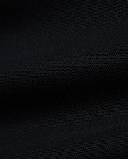 Men's Grover Pique Longsleeve Polo in rich black, showcasing its premium, finely textured pique knit fabric, a versatile and comfortable staple for sophisticated streetwear. (6)